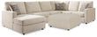 Edenfield 3-Piece Sectional with Ottoman in Linen from Ashley - Luna Furniture