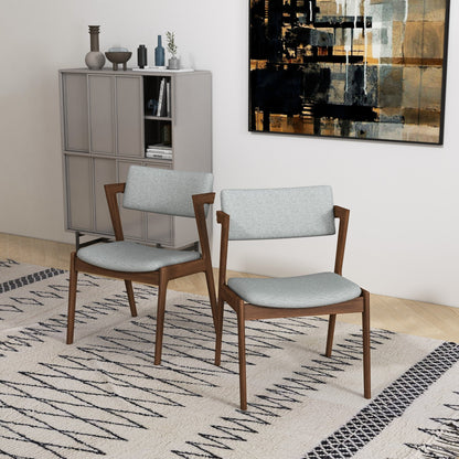 Edwin Light Gray Fabric Dining Chair (Set Of 2) - DCH00602003