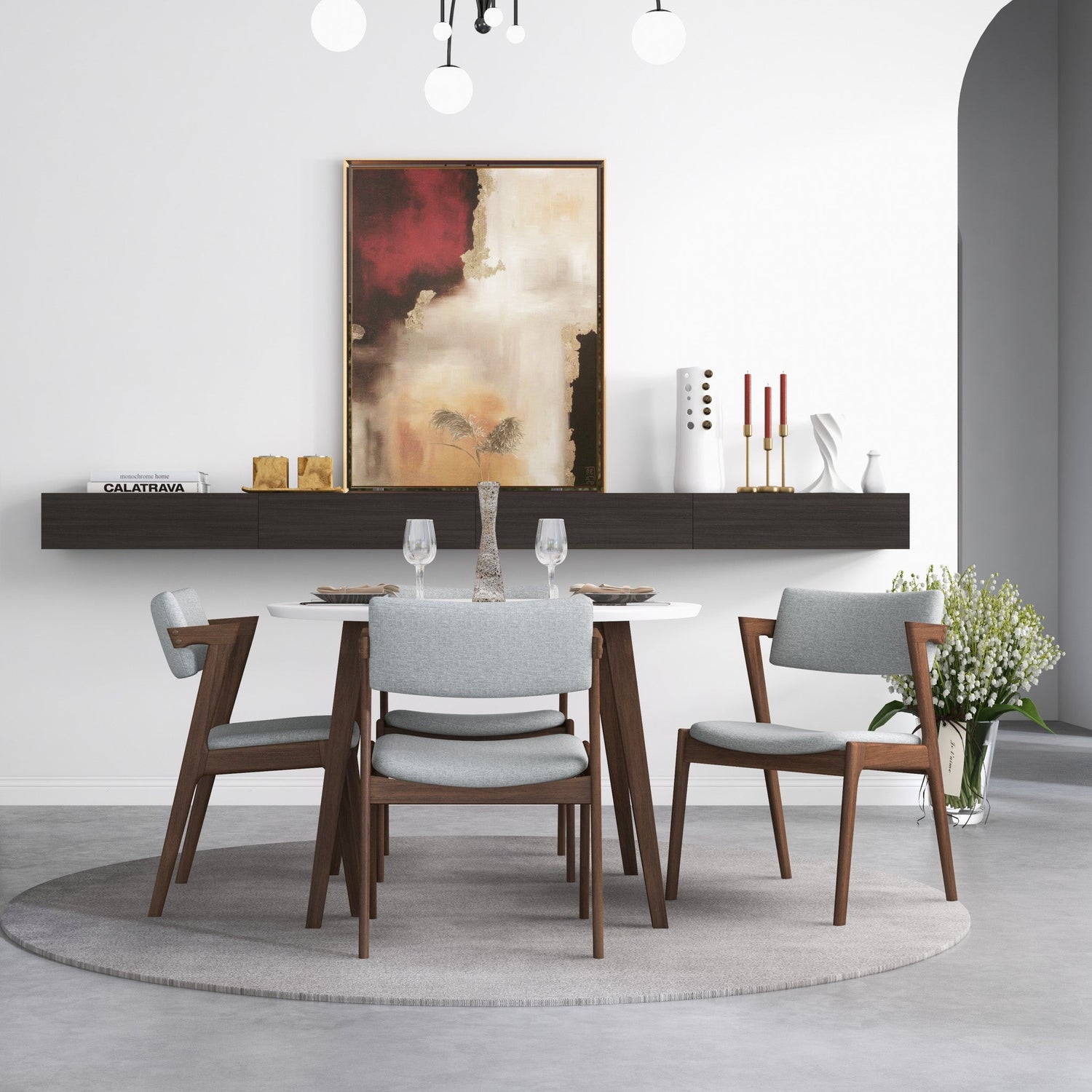 Edwin Light Gray Fabric Dining Chair (Set Of 2) - DCH00602003