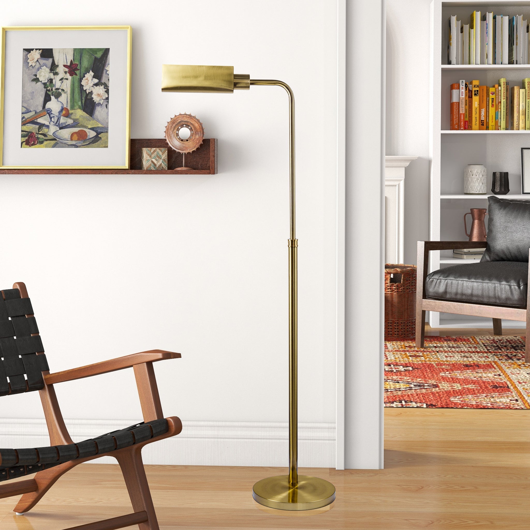 Elara Floor Lamp Gold outer and White inner - FLL04002501