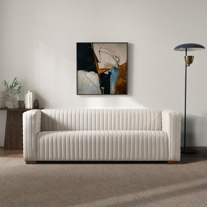 Elara Sofa - Cream Velvet - SOF02107201