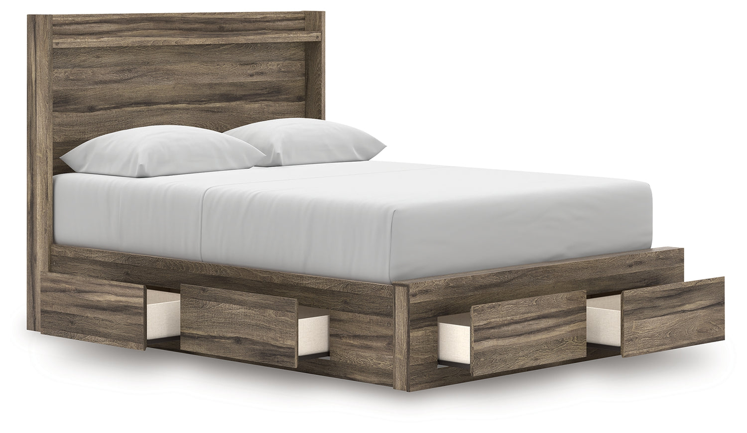 Elbrim Queen Panel Storage Bed, Dresser and Mirror - PCB2005B19