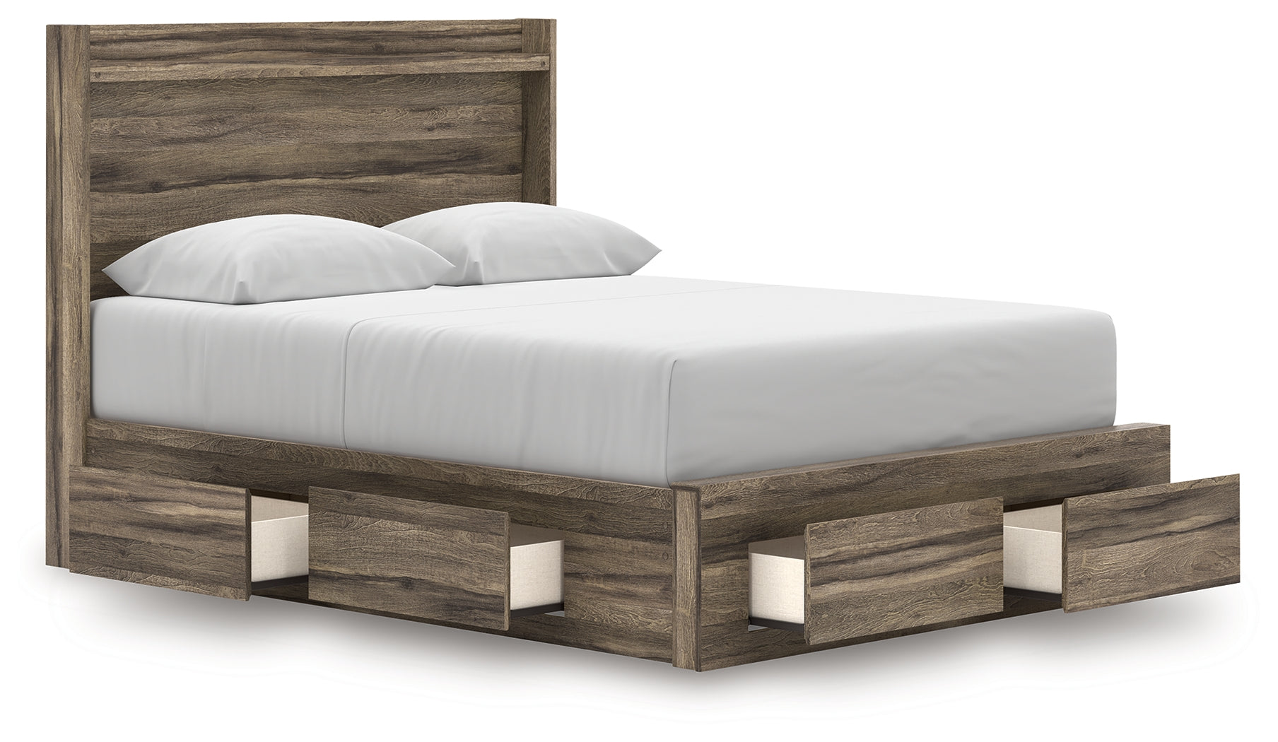 Elbrim Queen Panel Storage Bed, Dresser and Mirror - PCB2005B19