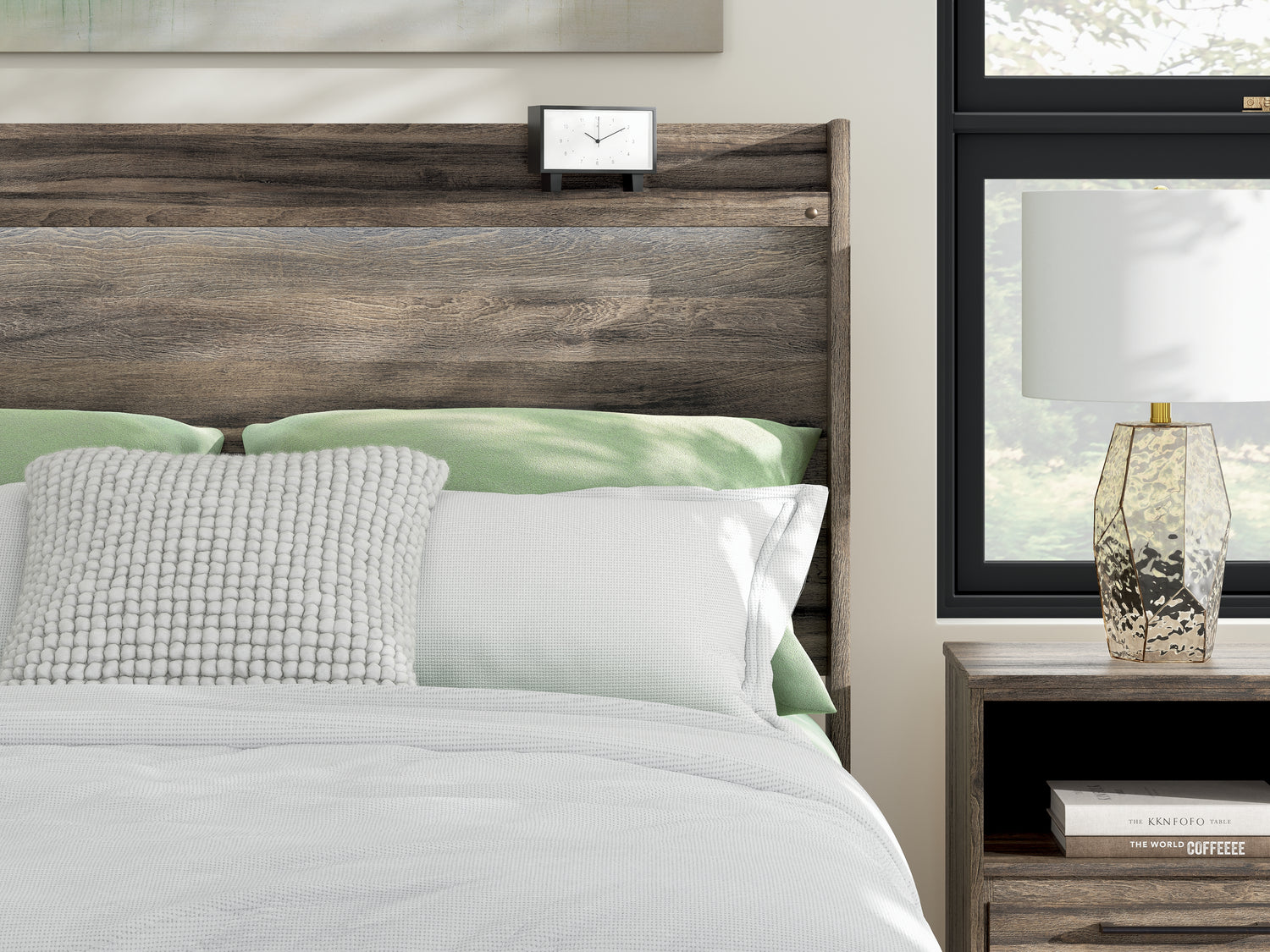 Elbrim Queen Panel Storage Bed, Dresser and Mirror - PCB2005B19