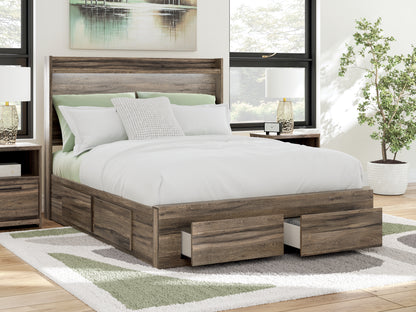 Elbrim Queen Panel Storage Bed, Dresser and Mirror - PCB2005B19