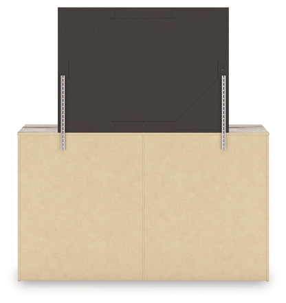 Elbrim Queen Panel Storage Bed, Dresser and Mirror - PCB2005B19
