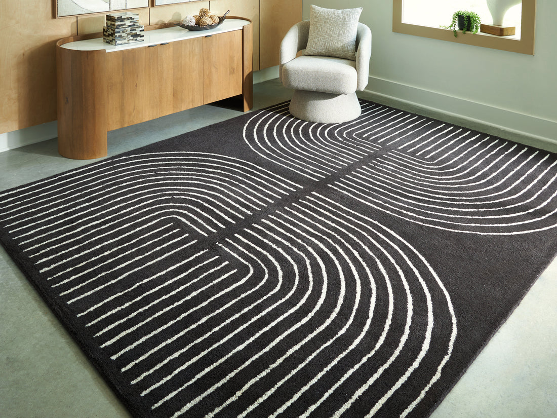 Eldonmore Black/Ivory Large Rug - R407571