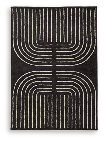 Eldonmore Black/Ivory Medium Rug - R407572