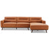 Ella L-Shaped Cognac PU Leather Right Sectional Couch - SEC03100204