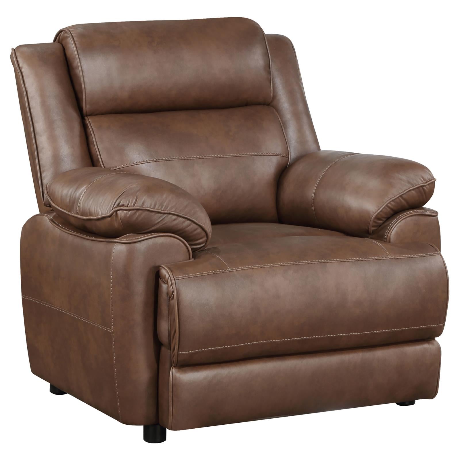 Ellington Dark Brown 3-Piece Upholstered Padded Arm Sofa Set from Coaster - Luna Furniture