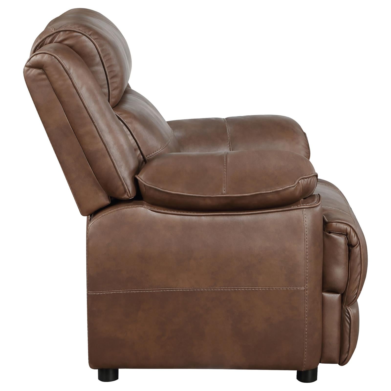 Ellington Dark Brown 3-Piece Upholstered Padded Arm Sofa Set from Coaster - Luna Furniture
