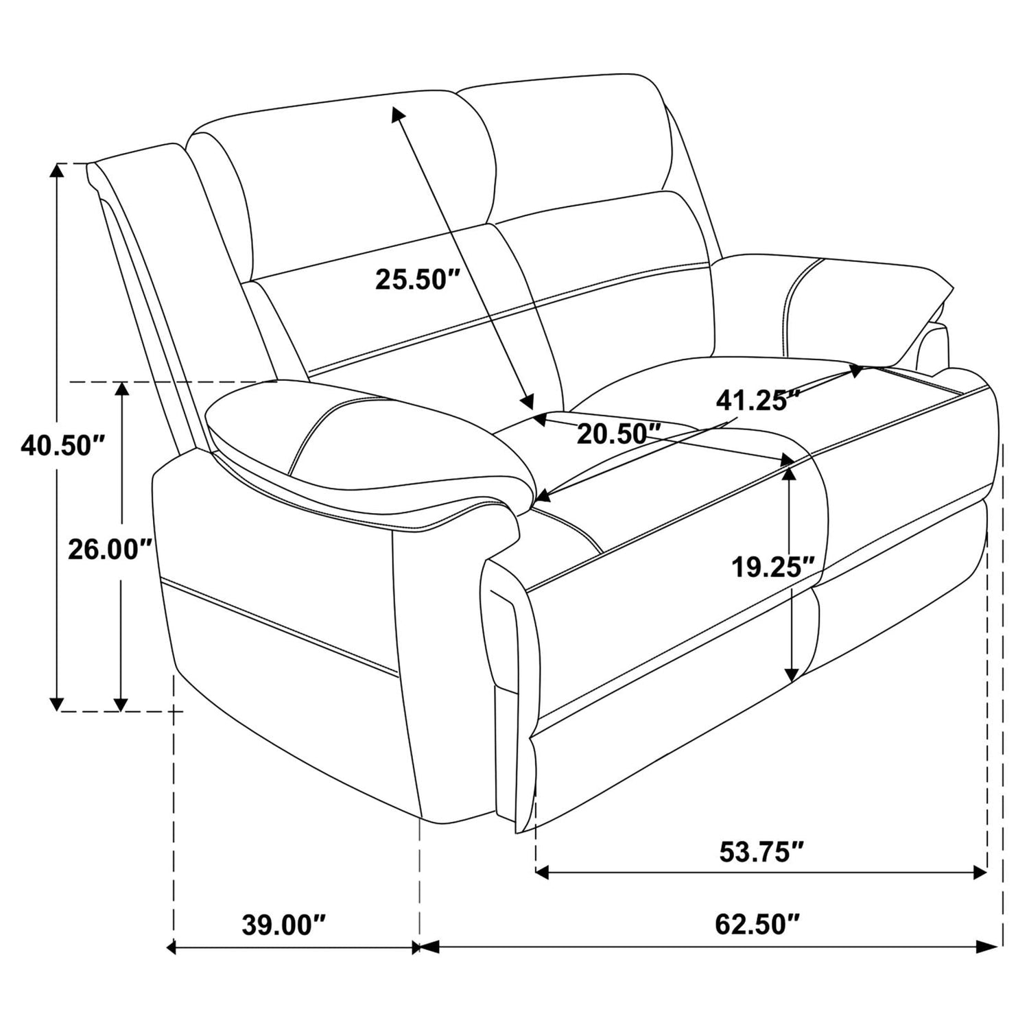 Ellington Dark Brown 3-Piece Upholstered Padded Arm Sofa Set from Coaster - Luna Furniture