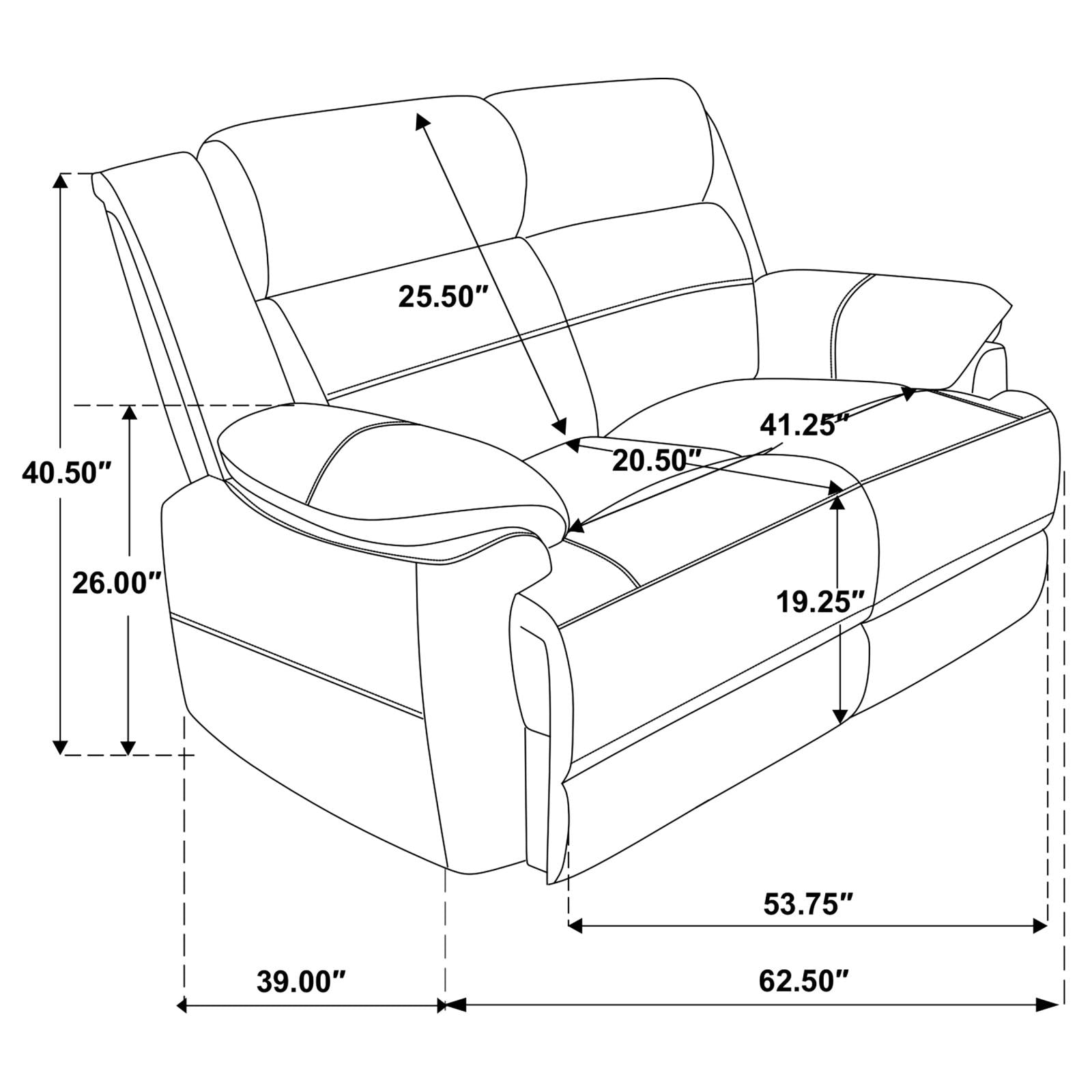 Ellington Dark Brown 3-Piece Upholstered Padded Arm Sofa Set from Coaster - Luna Furniture