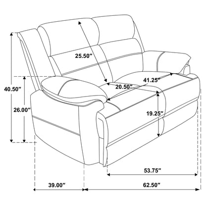 Ellington Dark Brown 3-Piece Upholstered Padded Arm Sofa Set from Coaster - Luna Furniture