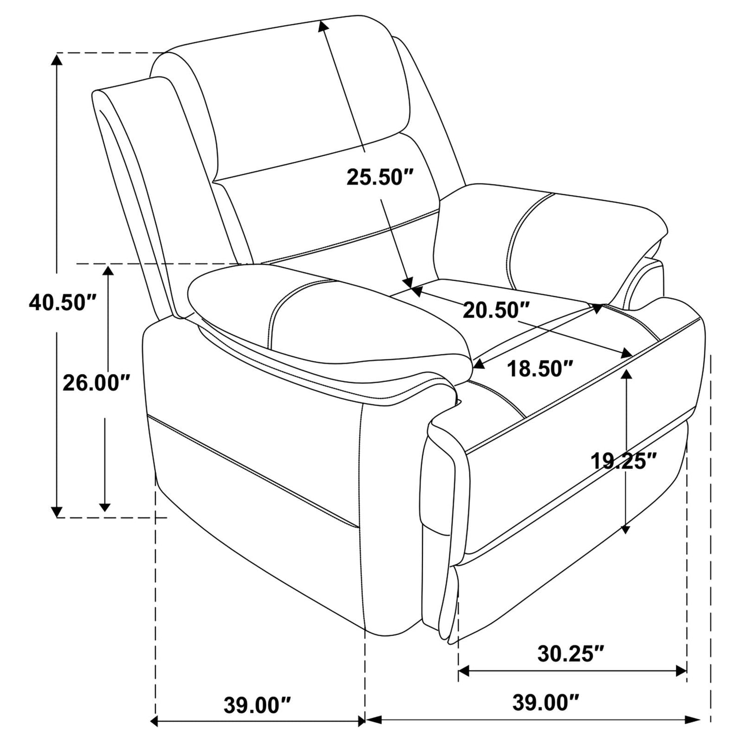 Ellington Dark Brown 3-Piece Upholstered Padded Arm Sofa Set from Coaster - Luna Furniture