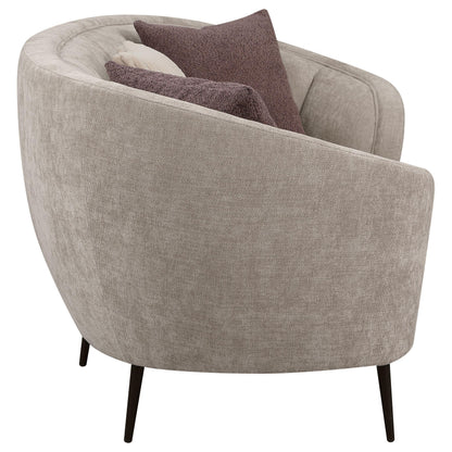 Ellorie 2-piece Upholstered Curved Sofa Set Beige - 504837-S2