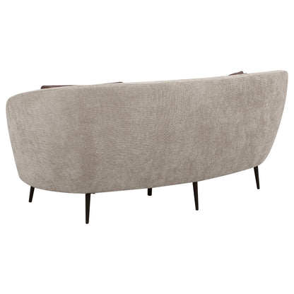 Ellorie 2-piece Upholstered Curved Sofa Set Beige - 504837-S2