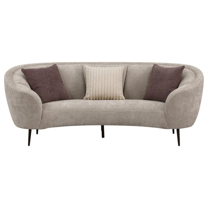 Ellorie 3-piece Upholstered Curved Sofa Set Beige - 504837-S3
