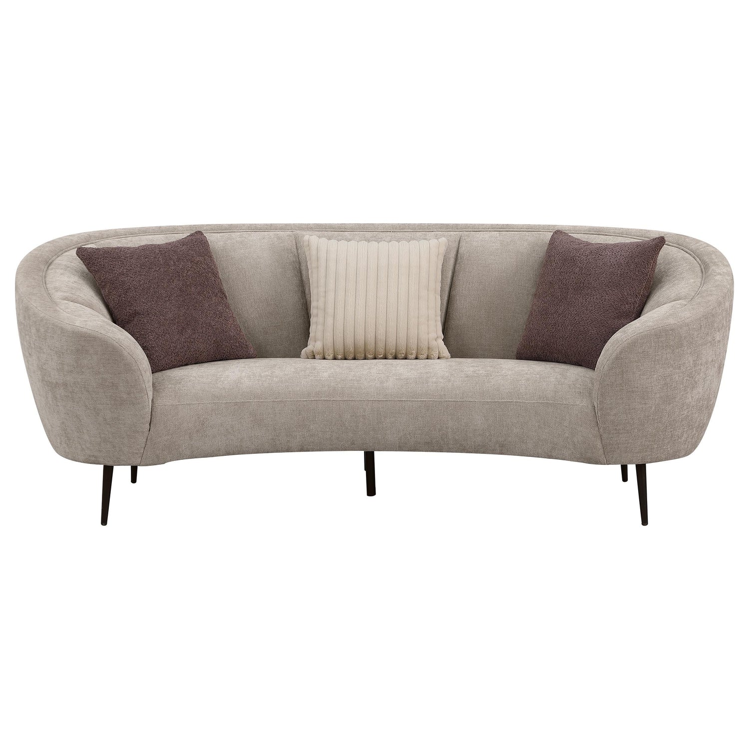 Ellorie Beige 3-Piece Upholstered Curved Sofa Set from Coaster - Luna Furniture