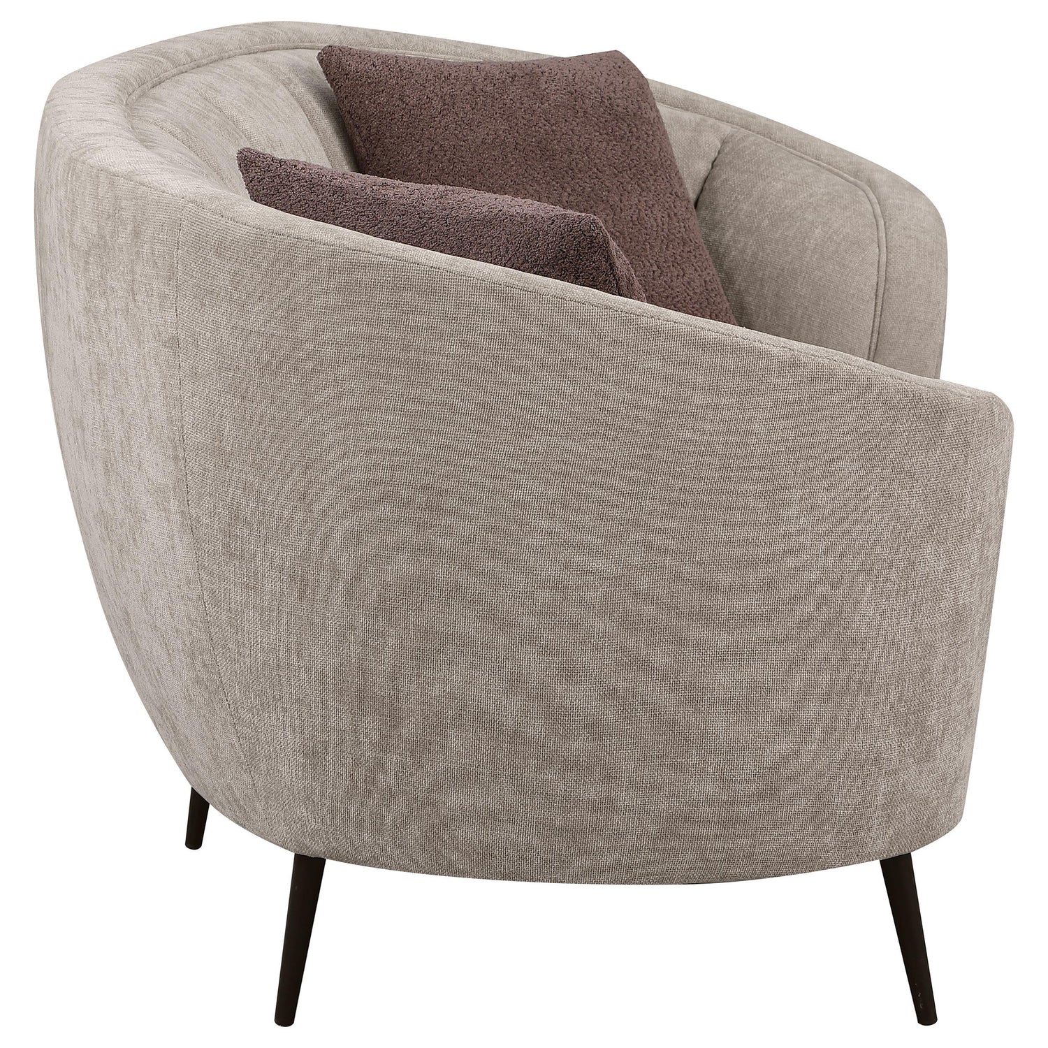 Ellorie 3-piece Upholstered Curved Sofa Set Beige - 504837-S3