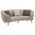 Ellorie Upholstered Channel Back Curved Sofa Beige - 504837
