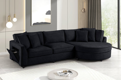 Elva Black Sectional - ELVA BLACK