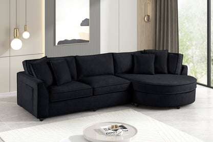 Elva Black Sectional - ELVA BLACK
