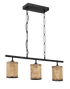 Elysian Three Lights Island With Natural Rattan Shade Farmhouse Chain Ceiling Lamp - PNL03900501