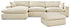 Elyza 3-Piece Sectional with Ottoman in Linen - PKG012965