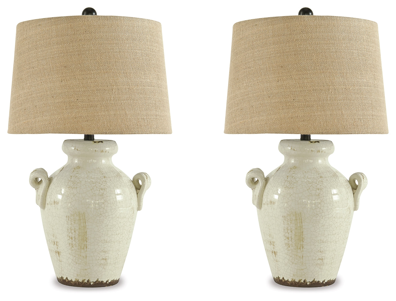 Emelda Cream Table Lamp (Set of 2) - L100664X2