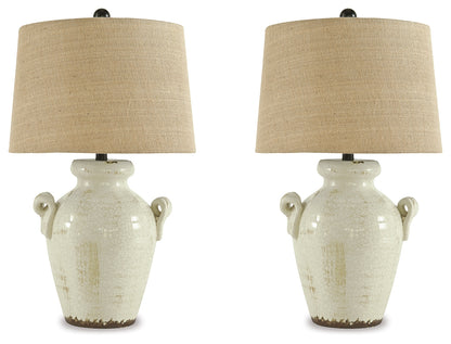 Emelda Cream Table Lamp (Set of 2) - L100664X2