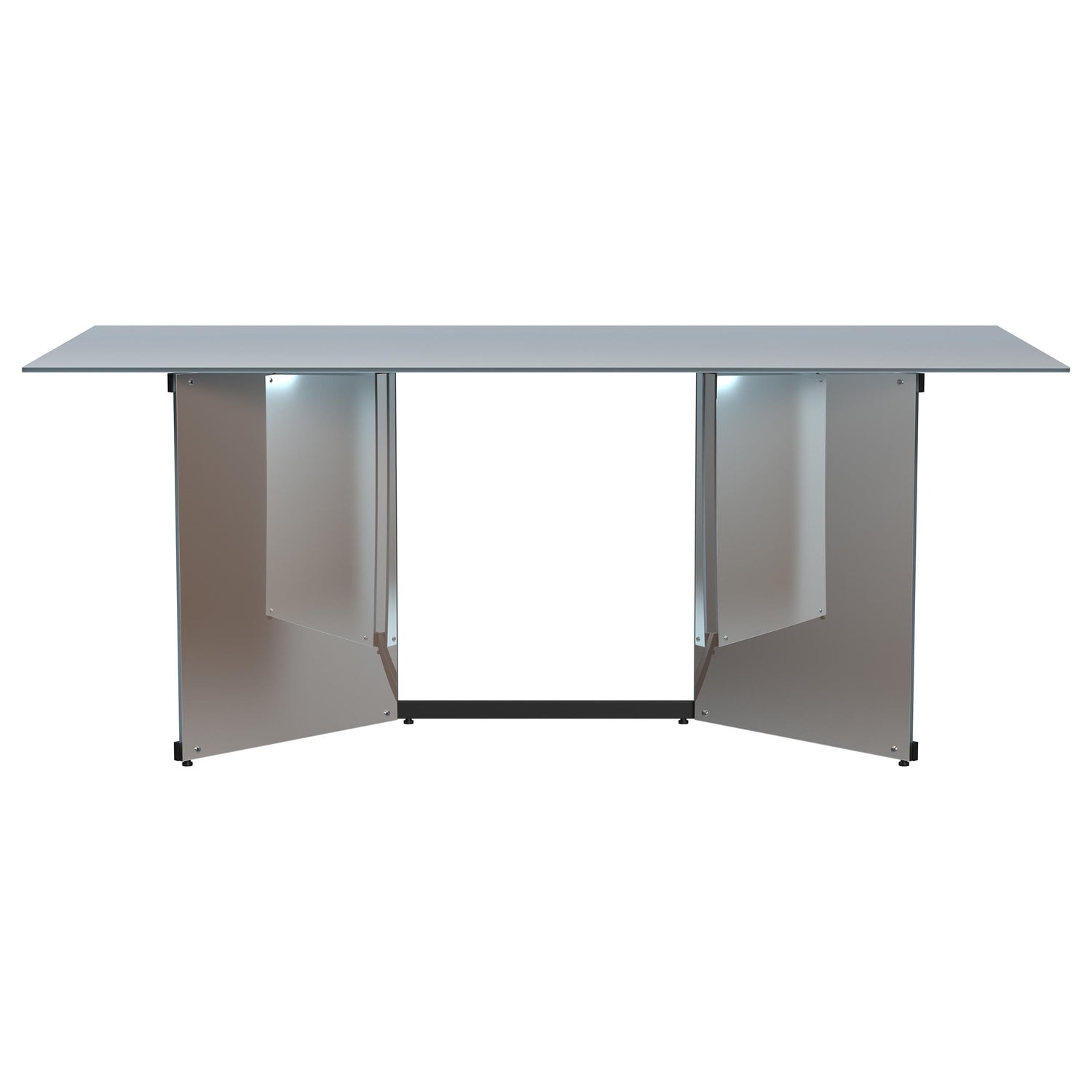 Emery 76-inch Rectangular Mirrored Dining Table Silver - 108091