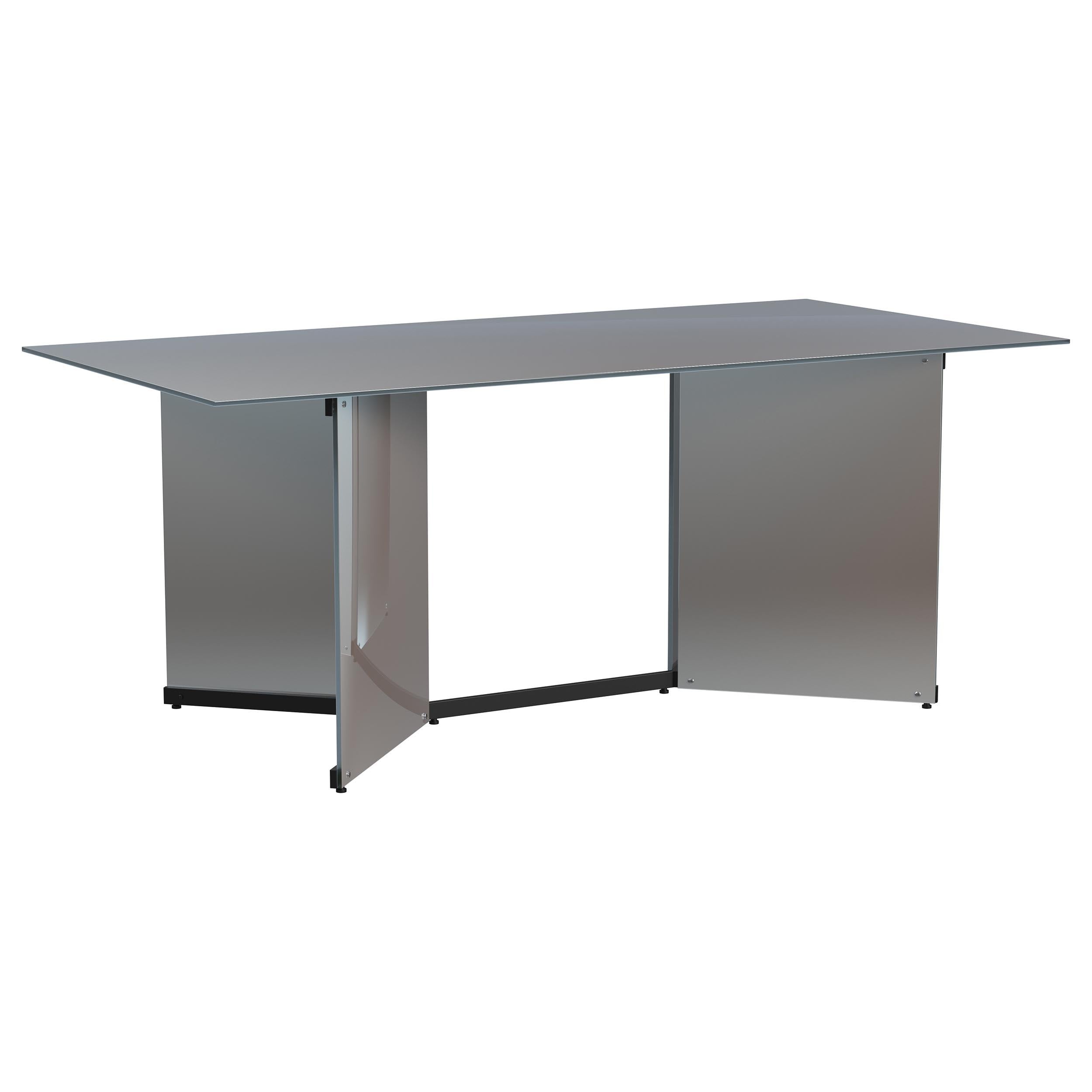 Emery 76-inch Rectangular Mirrored Dining Table Silver - 108091