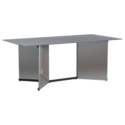 Emery 76-inch Rectangular Mirrored Dining Table Silver - 108091