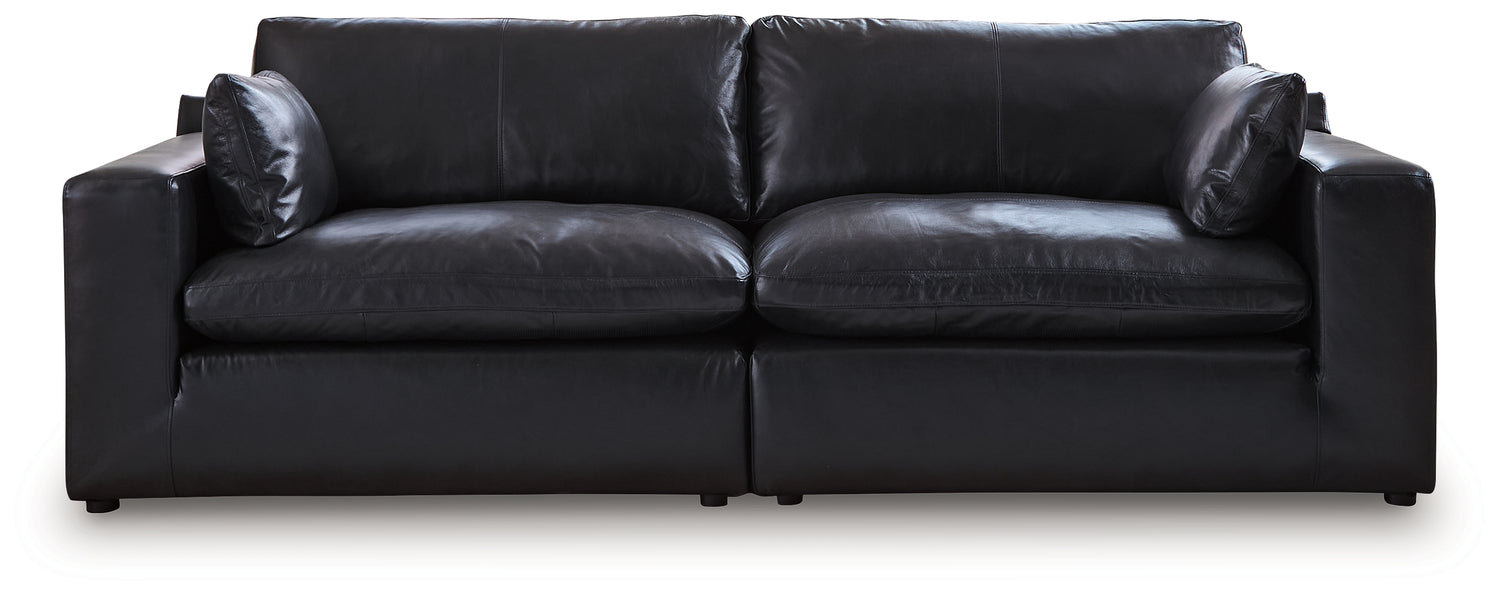 Emilia Black 2-Piece Sectional Loveseat - 30902S1