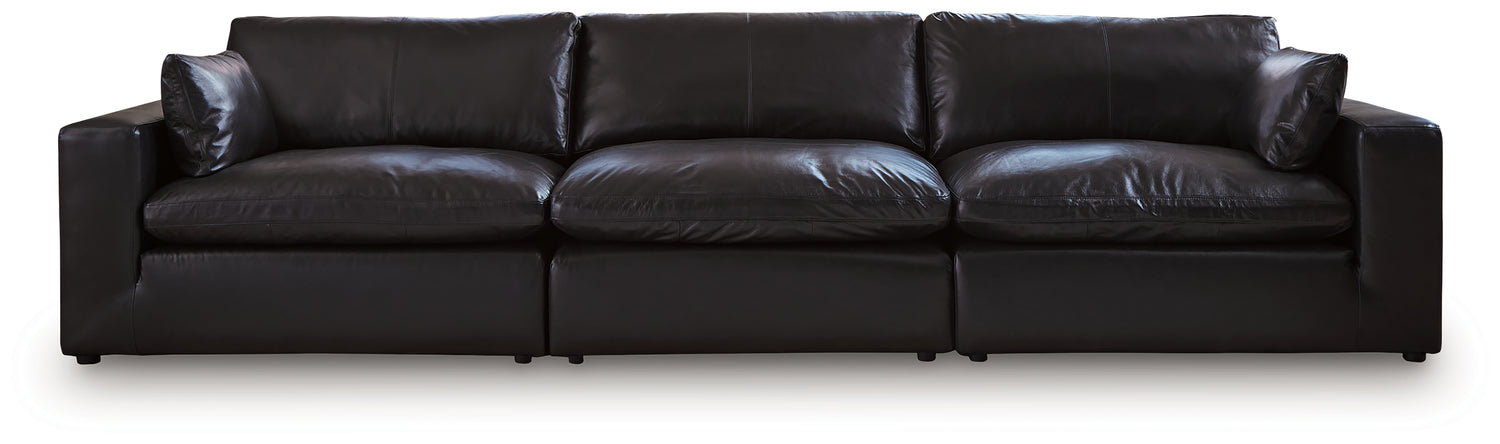 Emilia Black 3-Piece Sectional Sofa - 30902S2