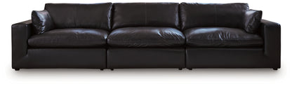 Emilia Black 3-Piece Sectional Sofa - 30902S2