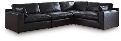 Emilia Black 4-Piece Sectional - 30902S3