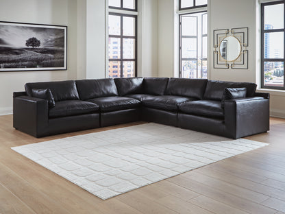 Emilia Black 5-Piece Sectional - 30902S4