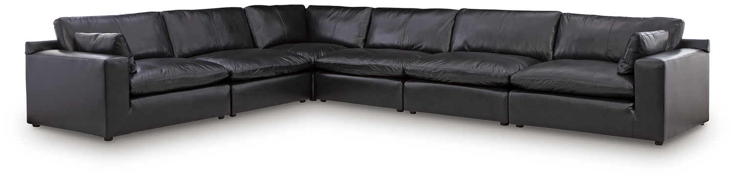 Emilia Black 6-Piece Sectional - 30902S5