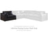 Emilia Black Left-Arm Facing Corner Chair - 3090264