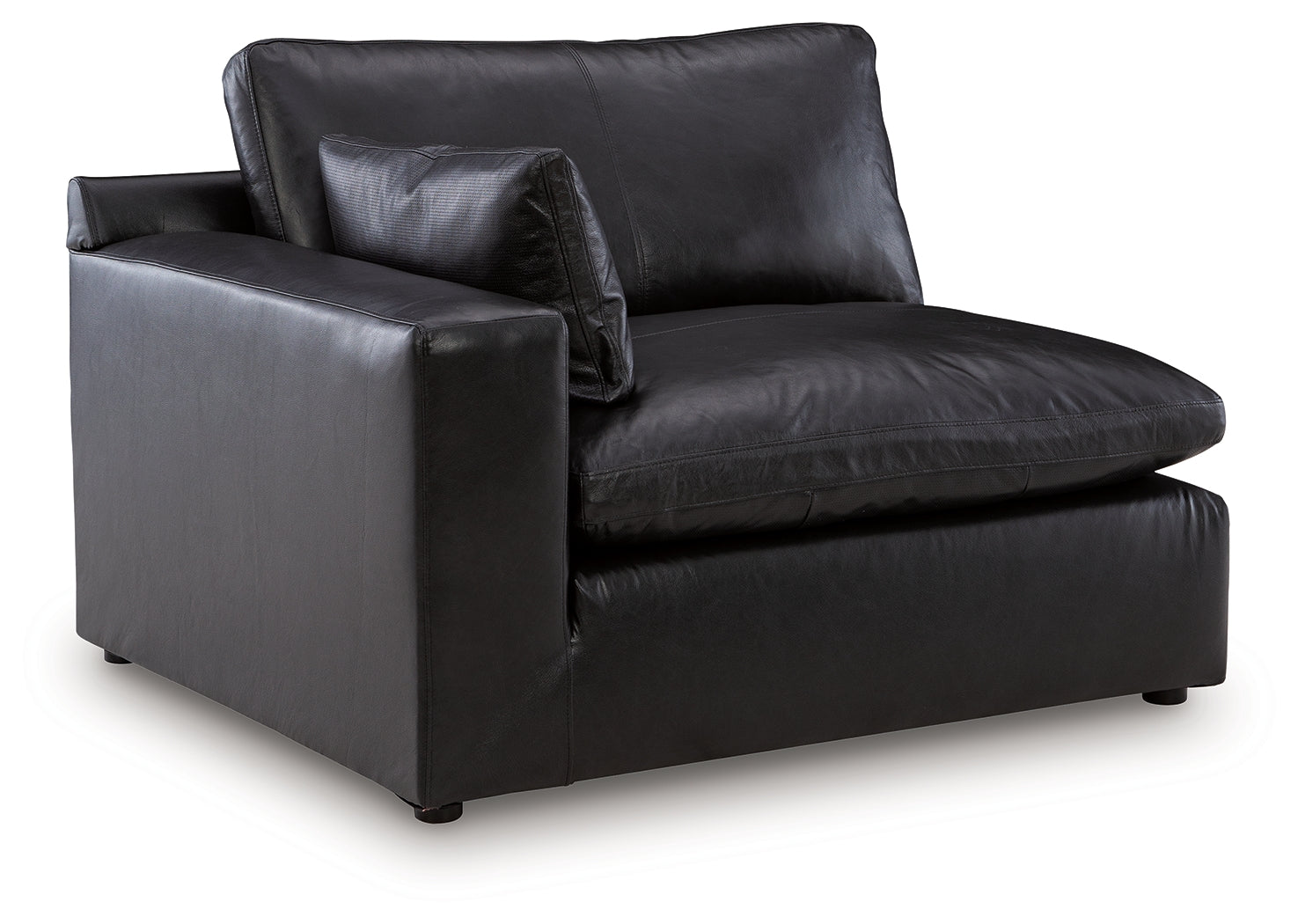 Emilia Black Left-Arm Facing Corner Chair - 3090264
