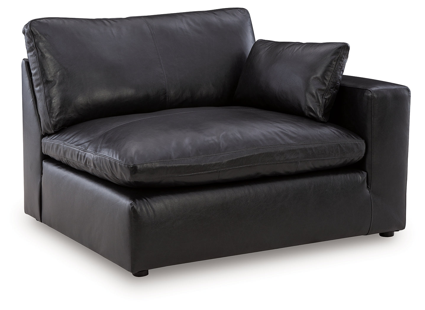 Emilia Black Right-Arm Facing Corner Chair - 3090265