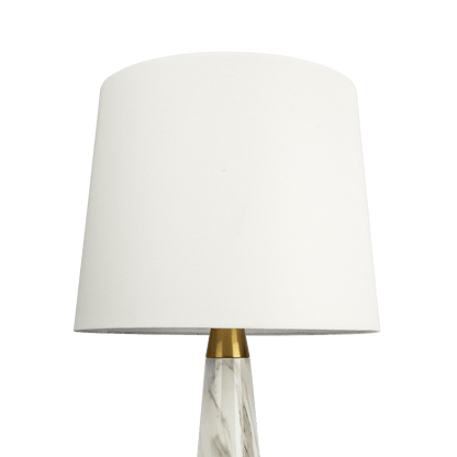 Enclave Hydro Black Table Lamp with On/Off Switch Faux Marble Base Fabric Shade - TBL03700501