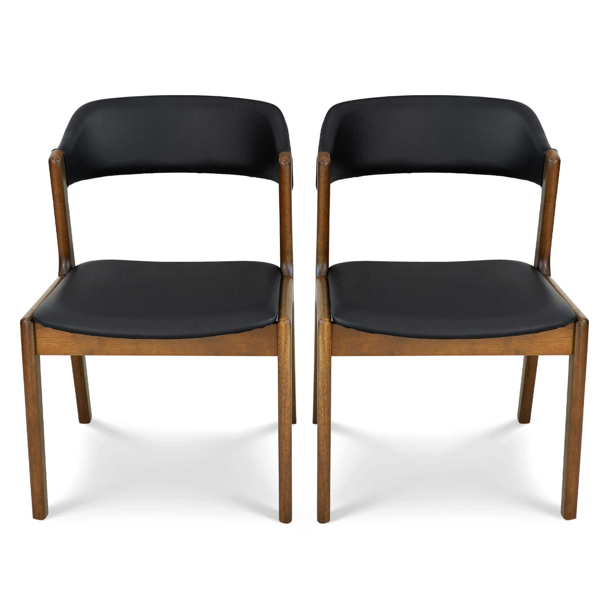 Enzo Black Leather Dining Chair (Set Of 2) - DCH00800901