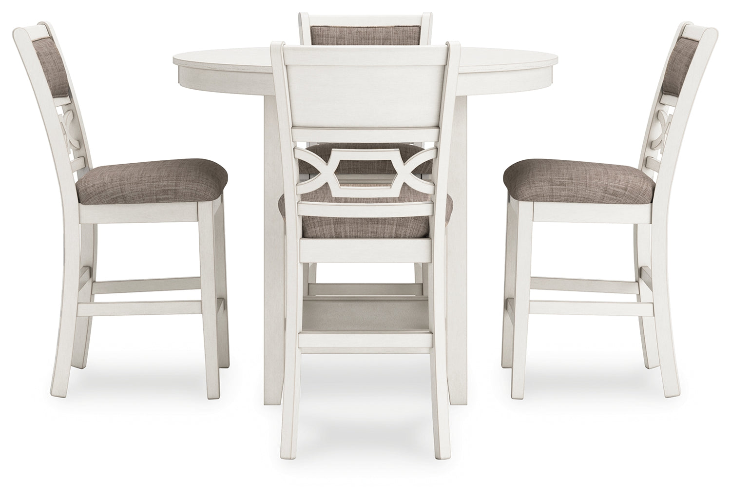 Erinberg Antique White Counter Height Dining Table and 4 Barstools (Set of 5) - D423-223