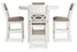 Erinberg Antique White Counter Height Dining Table and 4 Barstools (Set of 5) - D423-223