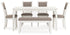 Erinberg Antique White Dining Table and 4 Chairs and Bench (Set of 6) - D423-325
