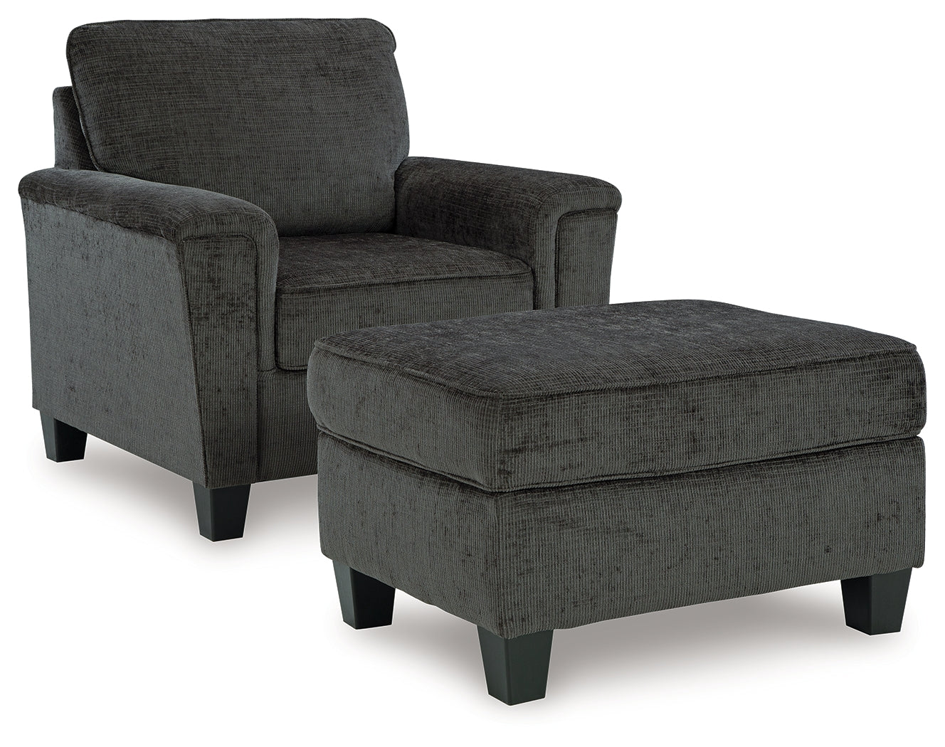 Erinslane Chair and Ottoman in Dusk - PKG020890