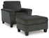Erinslane Chair and Ottoman in Dusk - PKG020890